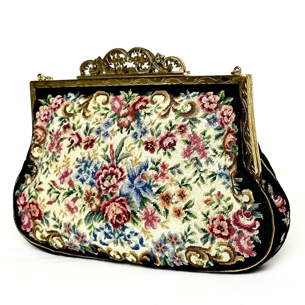 JB & Co Vienna Handwork Vintage Petit-Point Tapestry Mini Bag - Picture 4 of 16